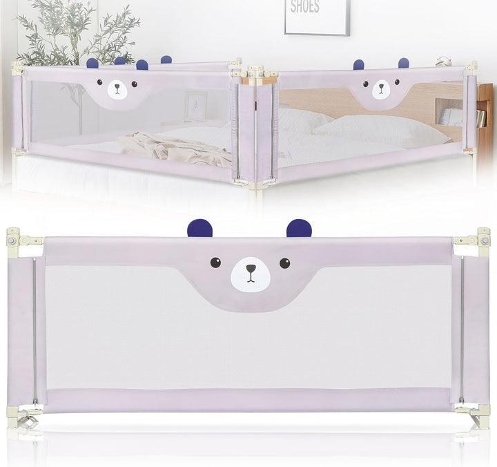 XDAILUYYDS Baby Bettgitter，Vertikaler Hebebettzaun，Kinderbettschutzgitter ，Bettschutzgitter Rausfall