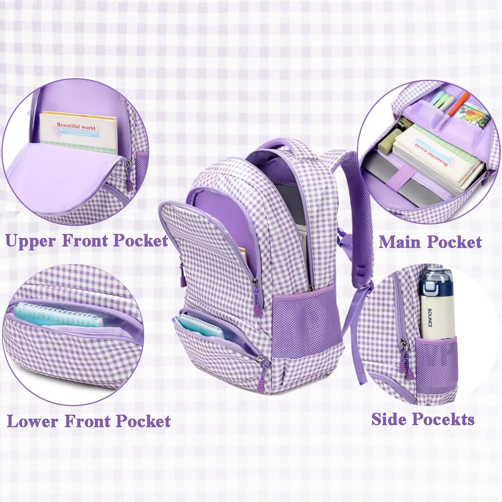 Schulrucksack Kinder Mädchen Grundschule Schultaschen Sets für Mädchen Kinderrucksack Daypack Gross