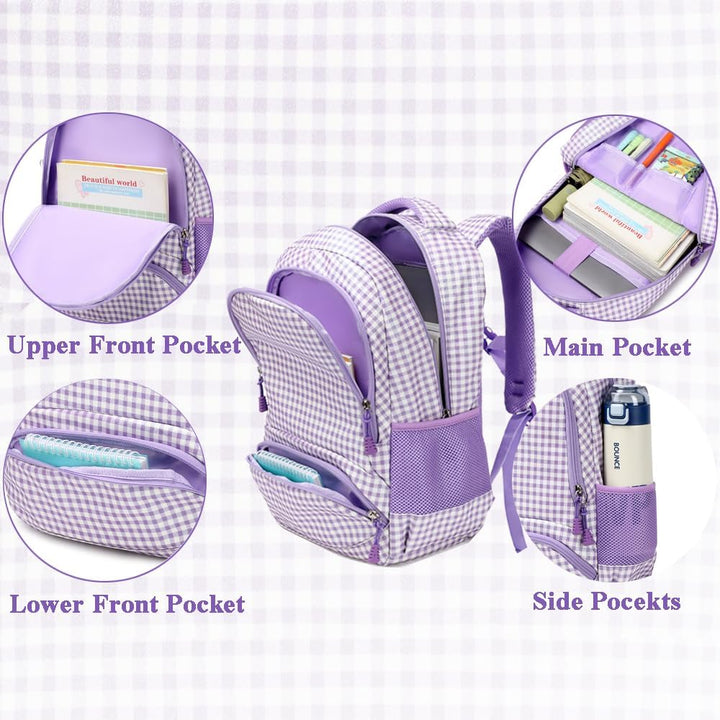 Schulrucksack Kinder Mädchen Grundschule Schultaschen Sets für Mädchen Kinderrucksack Daypack Gross