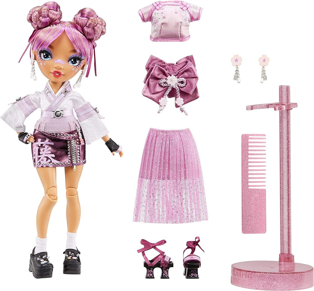 Rainbow High Modepuppe - Lila Yamamoto - Lila Puppe - Inkl. 2 Mix & Match Designer-Outfits und Acces