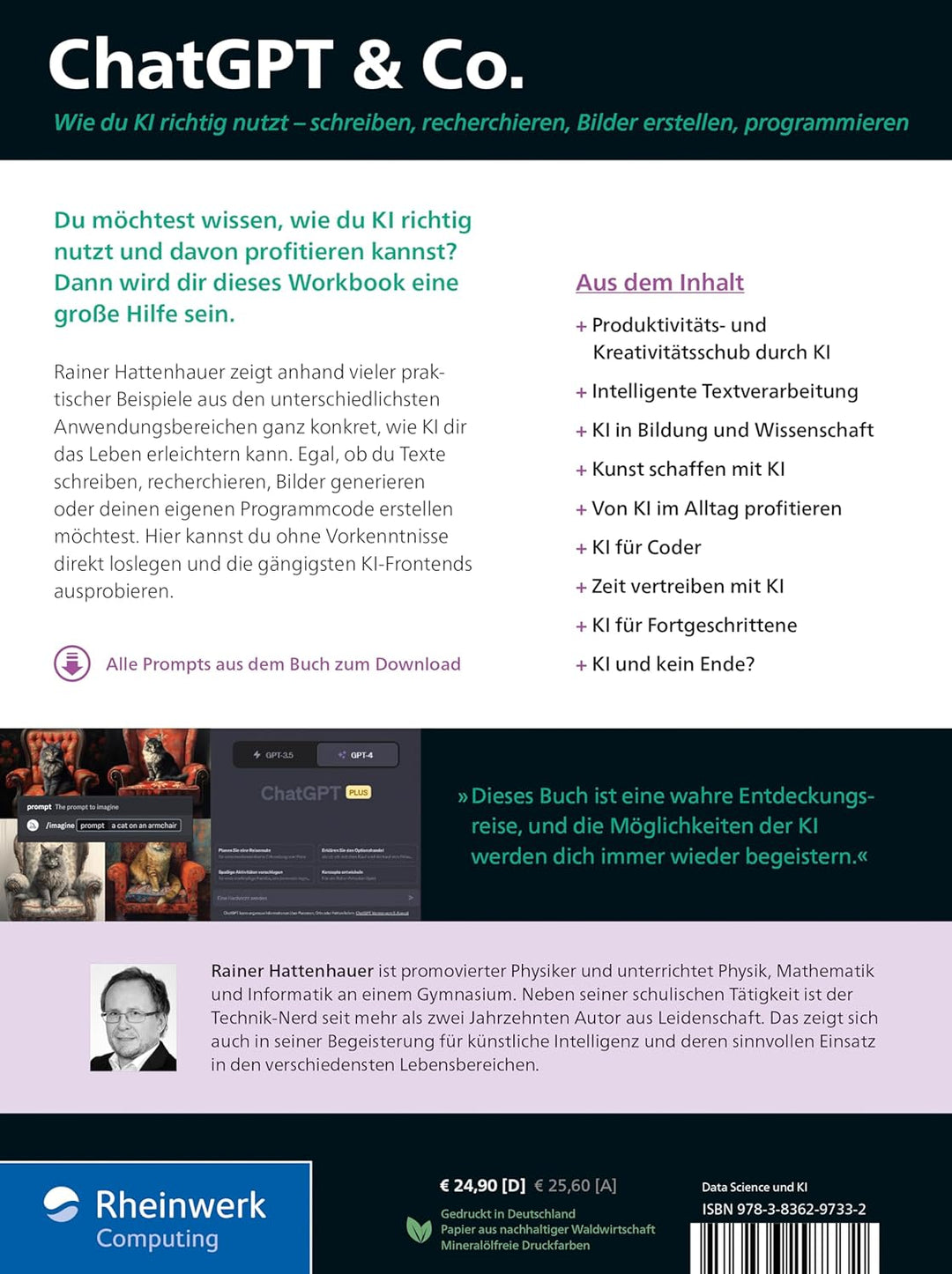 ChatGPT u. Co.: Das neue Workbook zum Thema KI – mit vielen Praxisbeispielen zum Texten und Coden, z