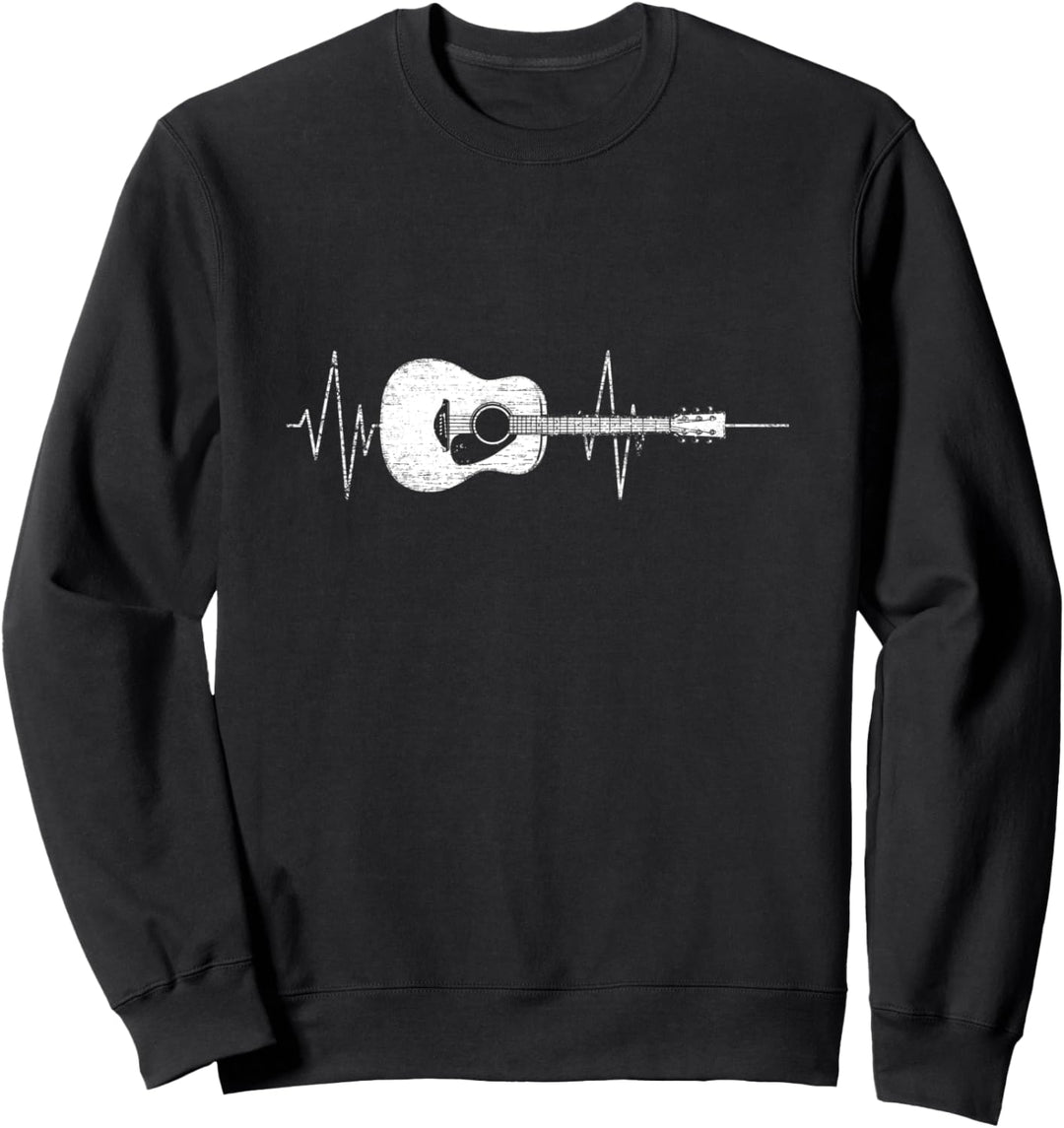 Gitarre Herzschlag Geschenk Gitarristen Musik Damen Herren - Sweatshirt