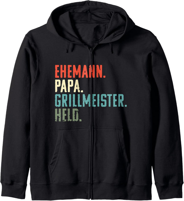 Ehemann Papa Grillmeister Kapuzenjacke