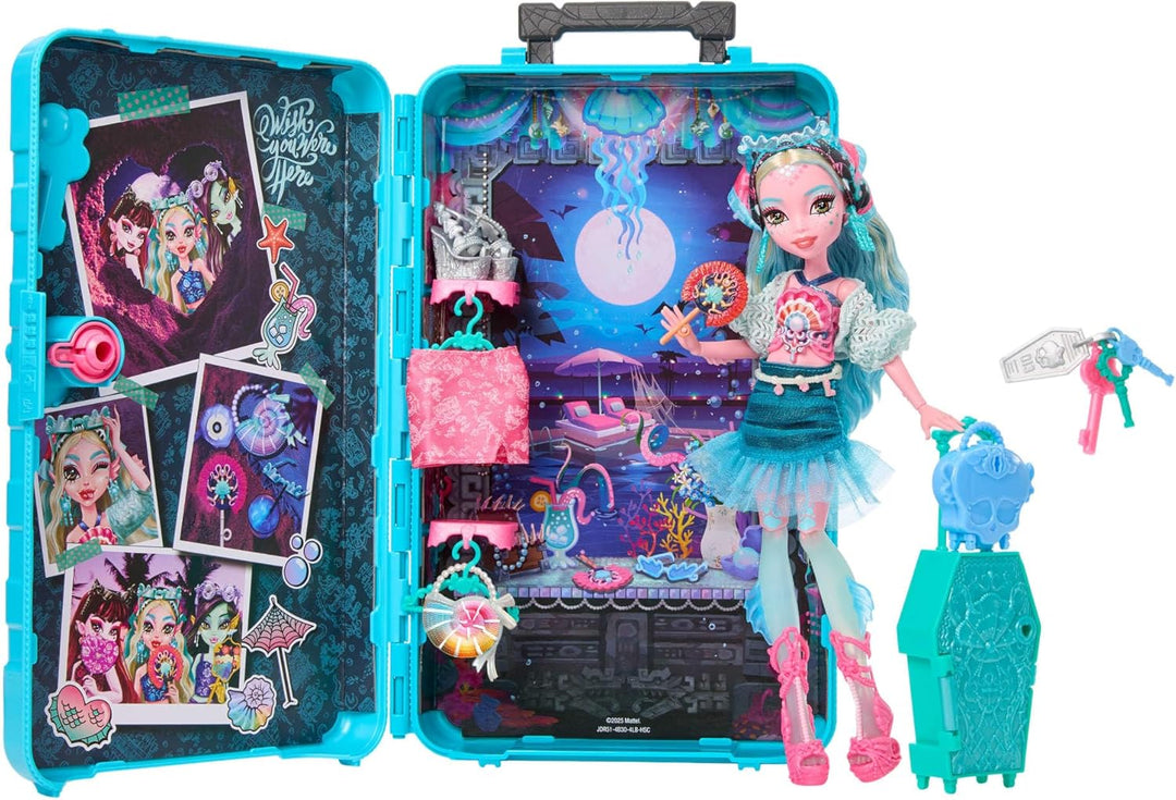 Monster High Skulltimate Secrets Lagoona Blue Puppe und Zubehörset, Destination: Gore-geous Oasis mi