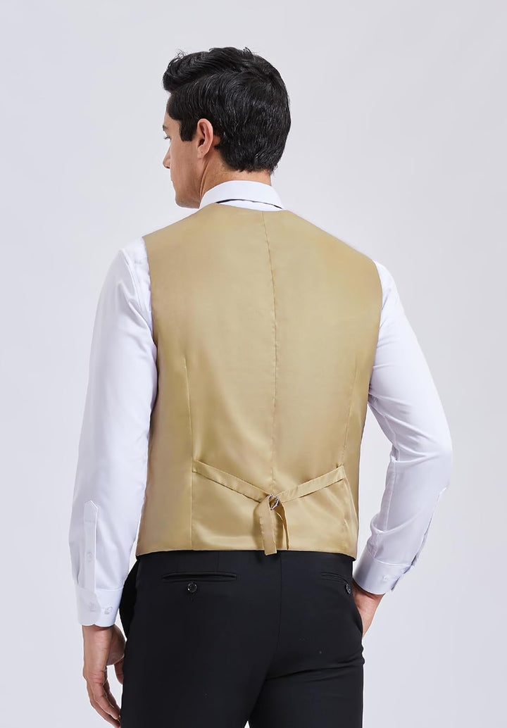 Enlision Anzugweste für Herren Formelle Einfarbige Weste Hochzeit Elegant Anzugwesten Business Weste