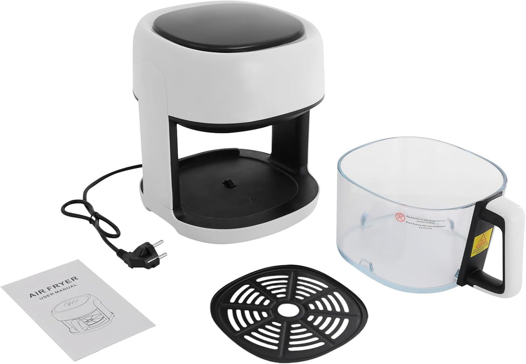 Heissluftfritteuse mit Sichtfenster 3,3 L Airfryer Temperaturbereich LCD 80–190 °C Kompakt Fritteuse