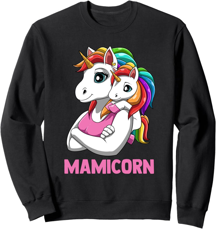 Mamicorn Mutter Tochter Partnerlook Einhörner Sweatshirt