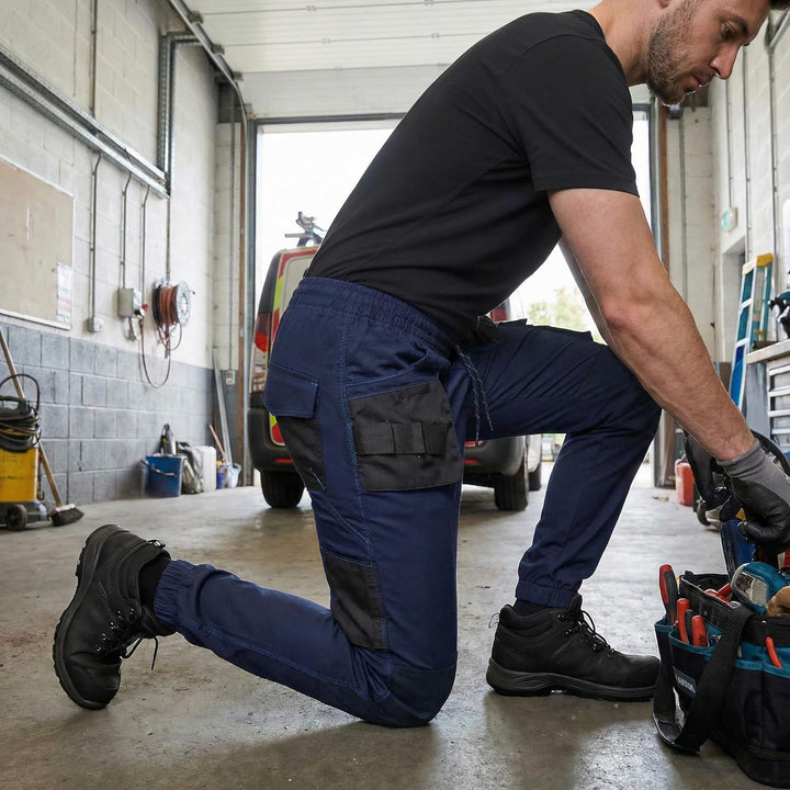 DINOZAVR Revolt Sport Herren Hose - Herren Arbeitshose - elastische Männer Bundhose mit Multifunktio