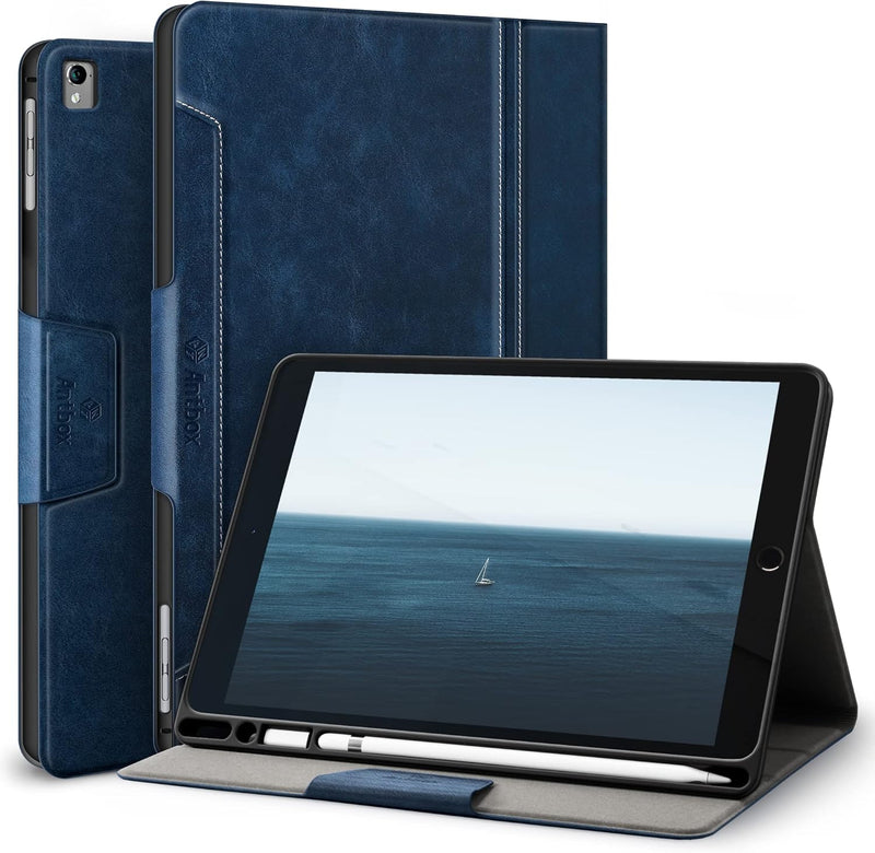 Antbox iPad 9.7 Zoll 2018/2017 Hülle mit Apple Pencil Halter Auto Schlaf/Wach Funktion PU Ledertasch