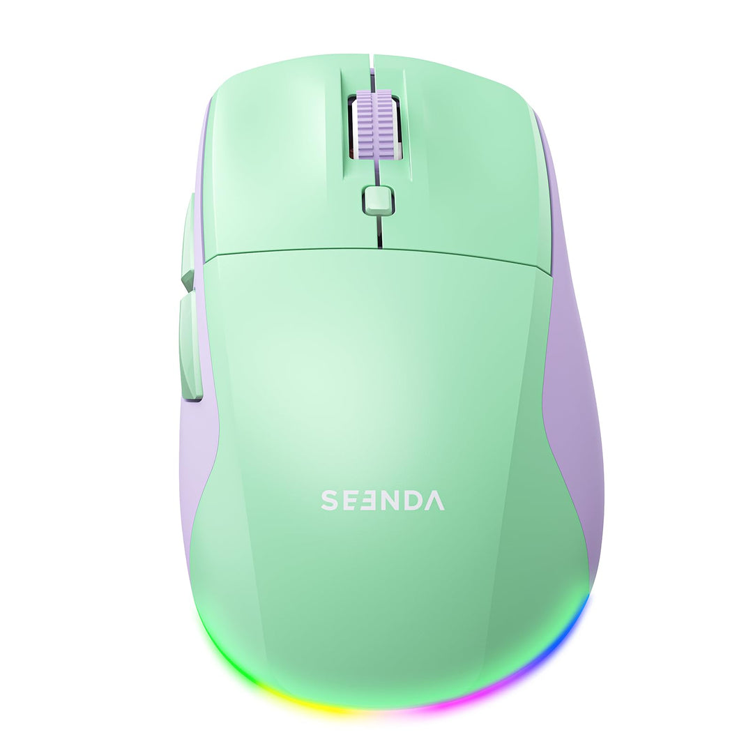 seenda Kabellose Bluetooth Maus, Bluetooth &amp; 2.4G USB Dual Mode Wiederaufladbare LED Leise Klicks Er