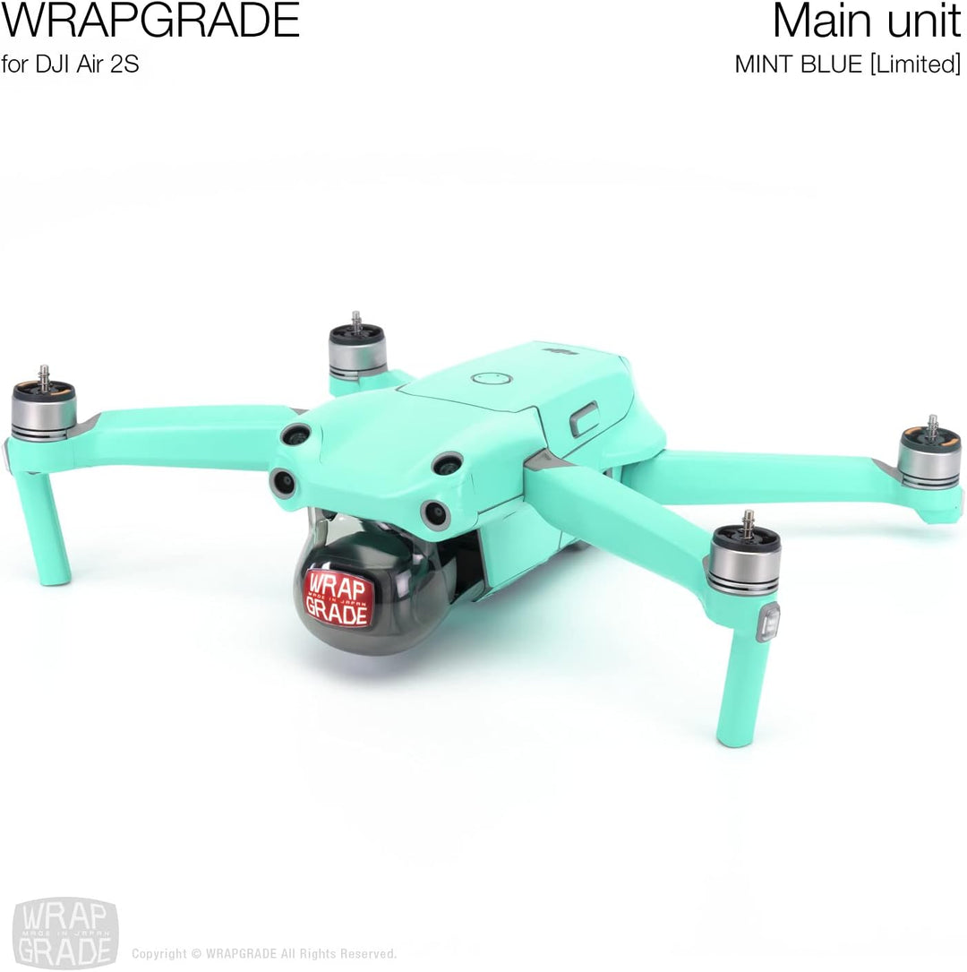 Wrapgrade Main Unit Skin kompatibel mit DJI Air 2S (Mint Blue), Mint Blue