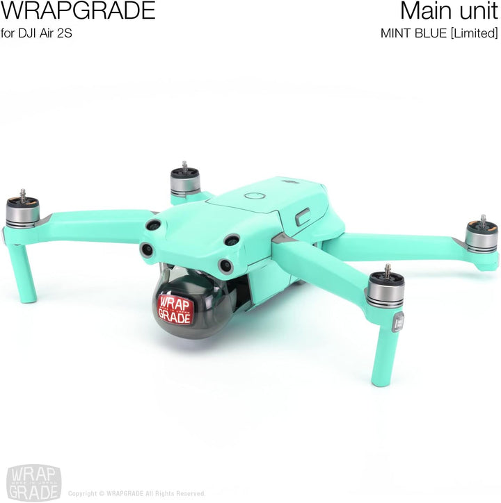 Wrapgrade Main Unit Skin kompatibel mit DJI Air 2S (Mint Blue), Mint Blue