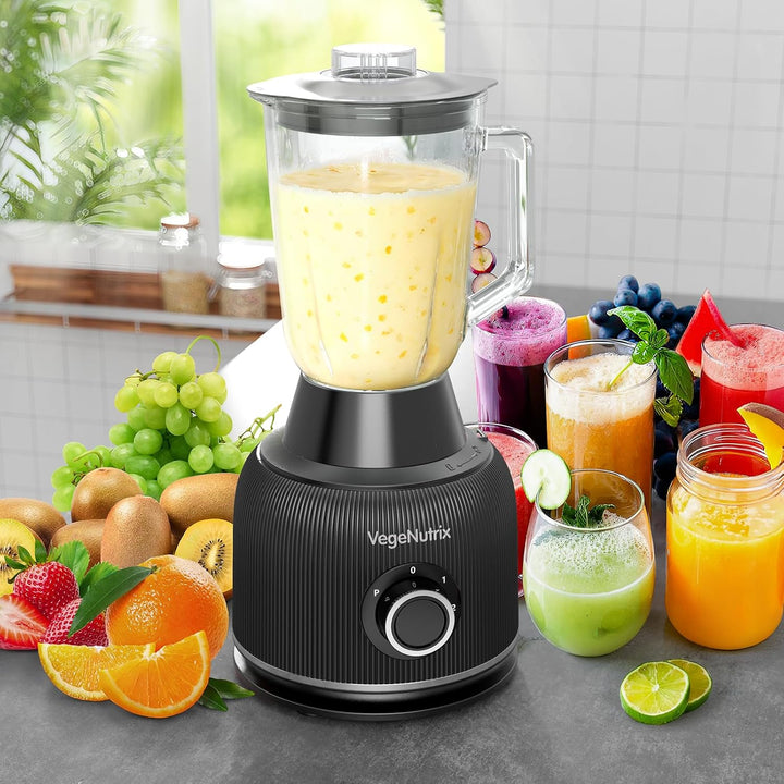 1500W Küchenmaschine und Mixer Kombination, 2,5L Zerkleinerer für Fleisch, Gemüse und Teig, 2L Stand