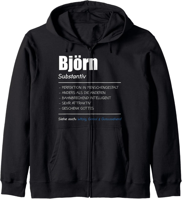 Björn Name Vorname Geschenk Kapuzenjacke