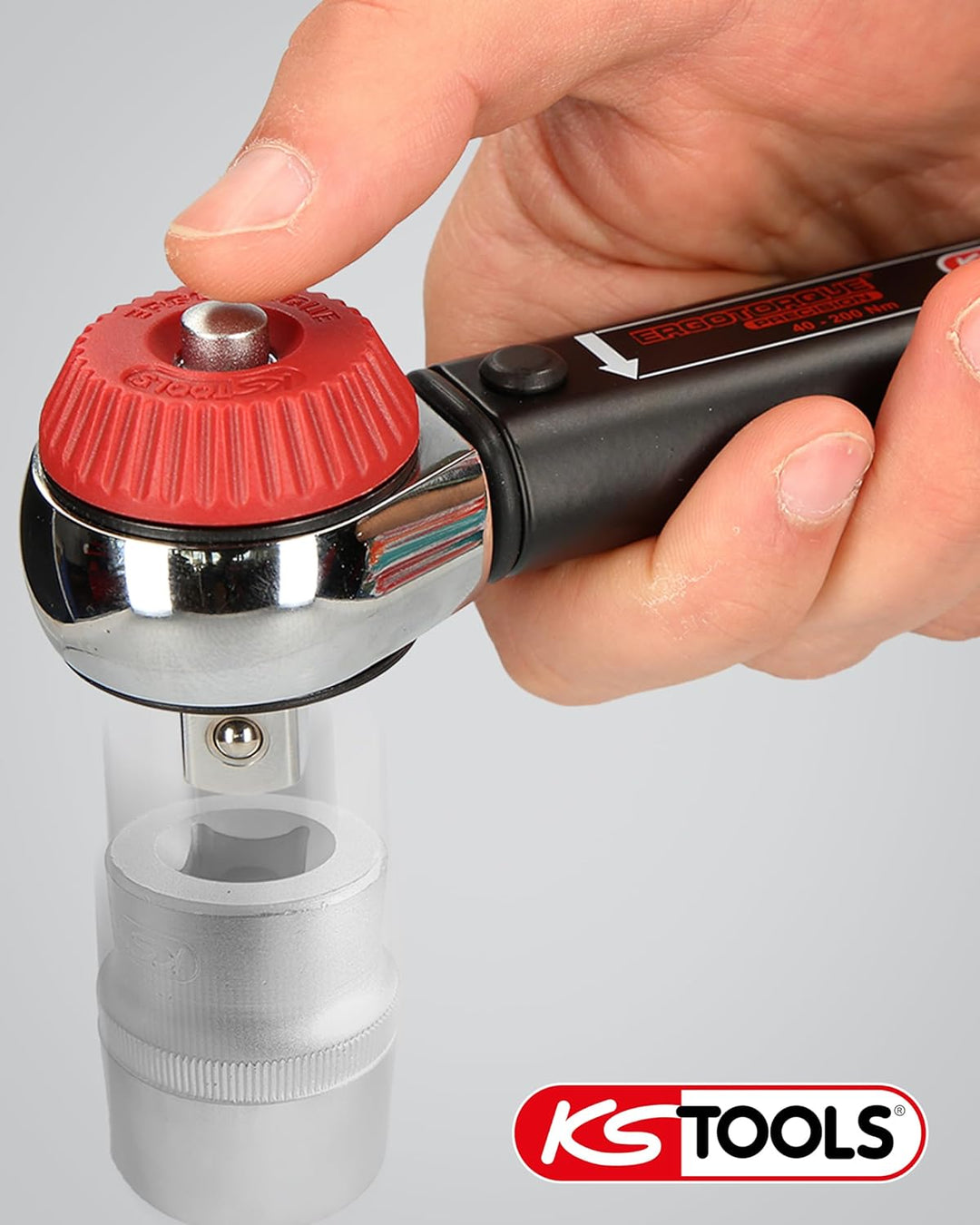 KS Tools 516.1482 1/2" ERGOTORQUEprecision Ratschen-Drehmomentschlüssel Drehknopf, 80-420Nm