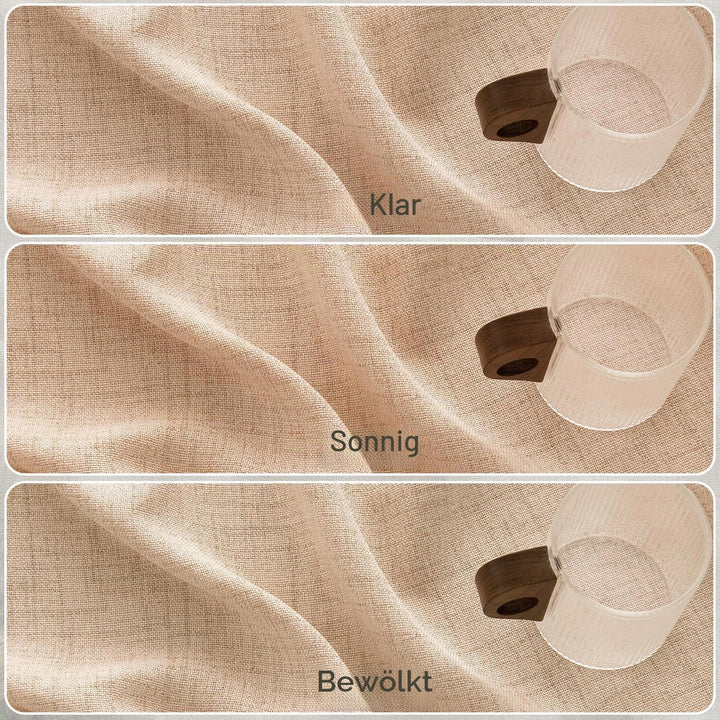 MIULEE Wohnzimmer Vorhänge Gardinen Leinen Ösenvorhang Leinenoptik Vorhang Boho Gardine mit Ösen Sem