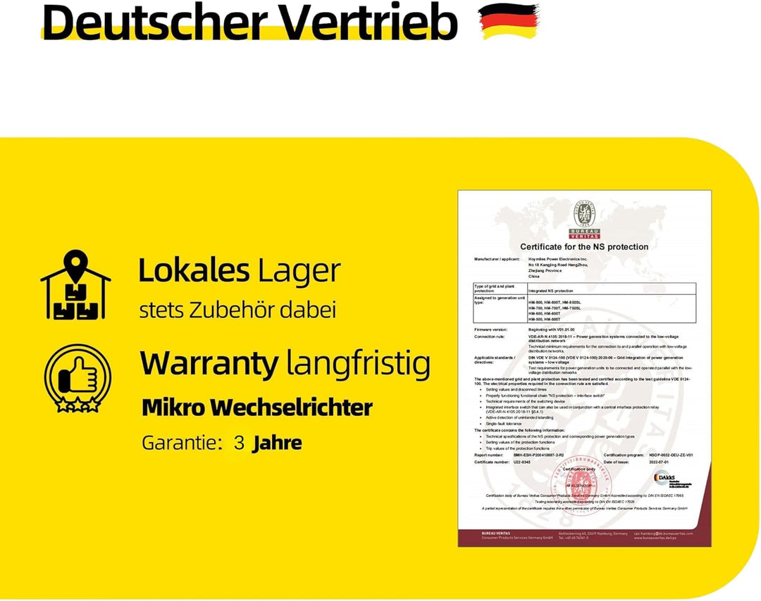 ALLDREI® Wechselrichter EZ1-M, 600W/800W updatefähig, inkl. integrierter WLAN & Bluetooth Überwachun