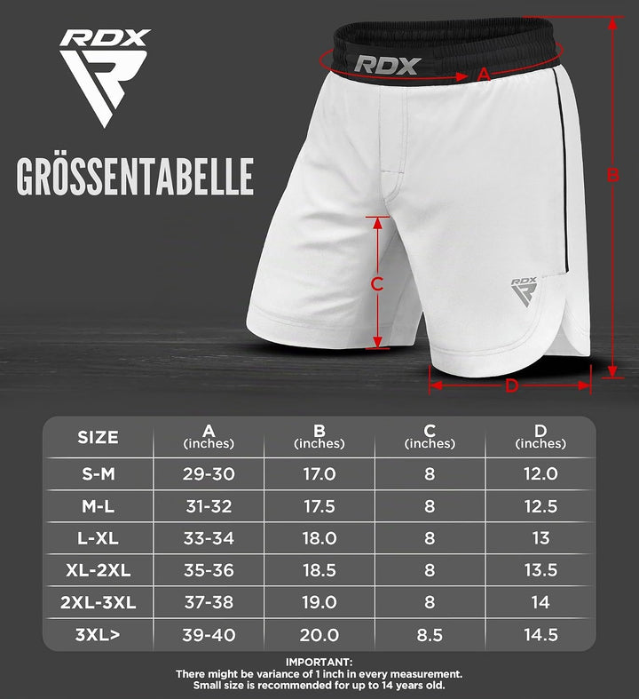 RDX MMA Shorts Sporthose Herren Kurz, Kampfsport Boxen Trainingshose Männer, Kickboxen Muay Thai Box