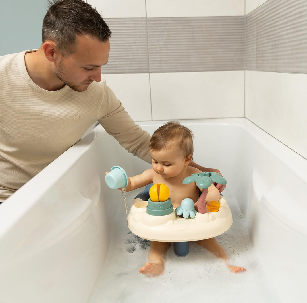 Simba Little Smoby – Badewannensitz – Aktivitätstablett – Schaufelrad, Becher, Sprinklerpalme, Saugn