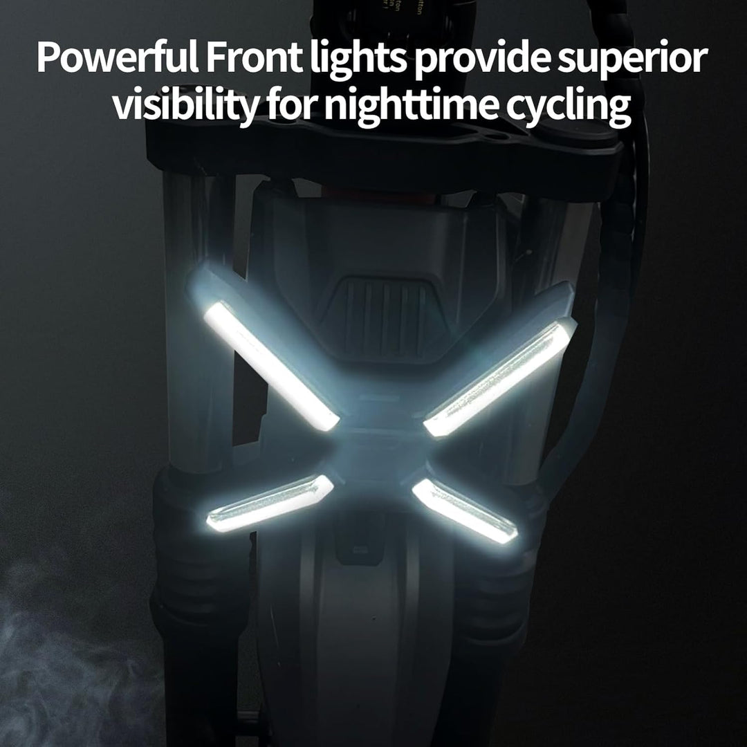 E-Scooter Scheinwerfer für Ninebot ZT3/ZT3 Pro X-förmige Fahrrad-Frontleuchte Helles Nachtfahrt-Lich