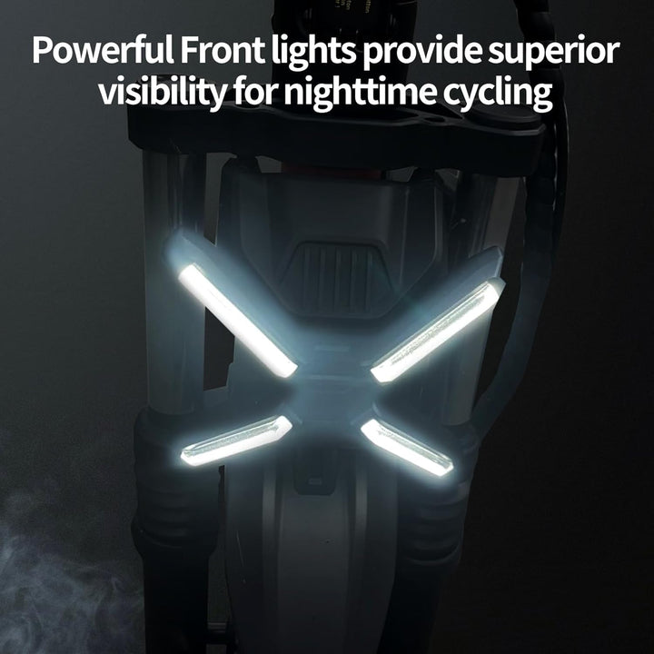 E-Scooter Scheinwerfer für Ninebot ZT3/ZT3 Pro X-förmige Fahrrad-Frontleuchte Helles Nachtfahrt-Lich