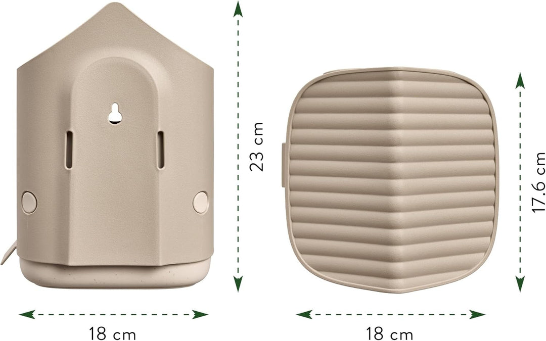 Elho Cosy Bird House 18cm - Vogelhaus - für über 11 Arten - 100% Recyceltem Plastik - L17.6 x B18 x