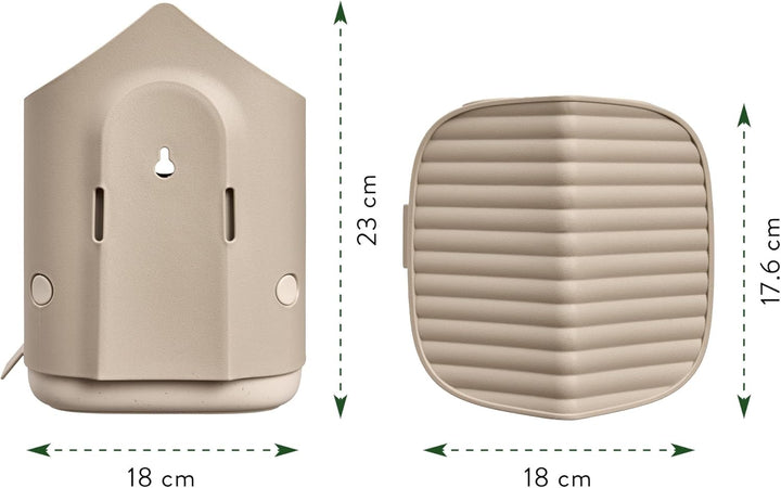 Elho Cosy Bird House 18cm - Vogelhaus - für über 11 Arten - 100% Recyceltem Plastik - L17.6 x B18 x