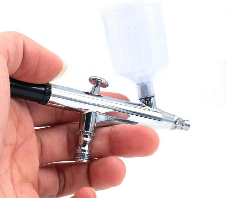 ANCLLO Airbrush-Set mit verschiedenen Bechern, 0,3 mm, für Make-up, Modellbau und Bastelarbeiten