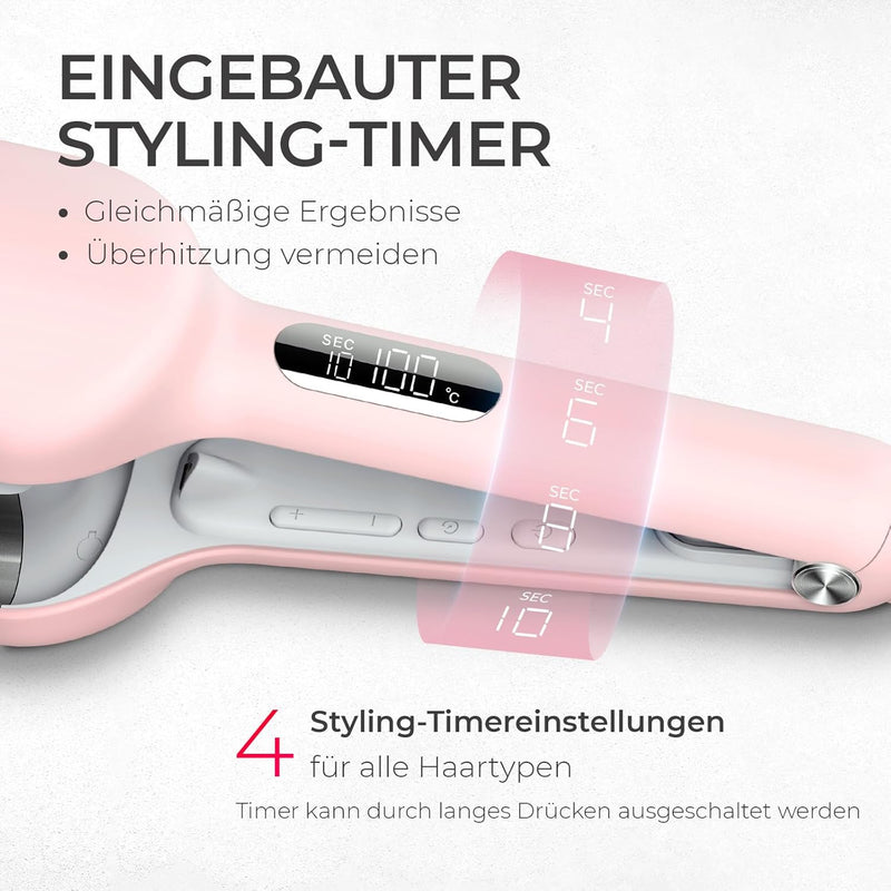 TYMO ROVY Welleneisen für haare, Lockenstab grosse Locken geeignet für Anfänger, Sofortiges Wellen,