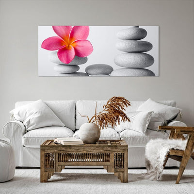 Wandbilder Dekoration Wohnzimmer Spa buddhismus ruhig blume Panorama Bilder auf Leinwand 120x50cm Le