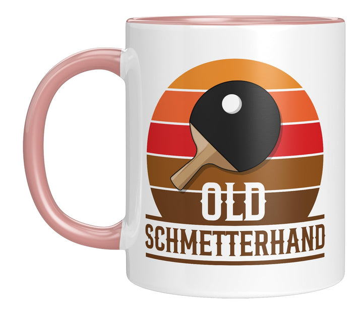 Lustige Tischtennis Tasse | Old Schmetterhand Retro Design | Geschenkidee für Ehemann, Vater, Opa Ro