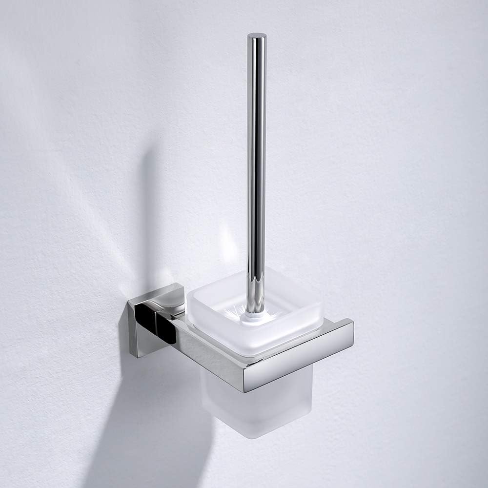 TURS Toilettenbürste mit Halter Speicher Stilvoll Metall Bürstenhalter SUS 304 Edelstahl Wall Mount,