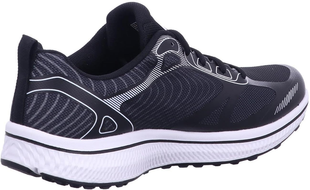 Skechers Herren Running Shoes, 41 EU Black Textile Synthetic White Trim