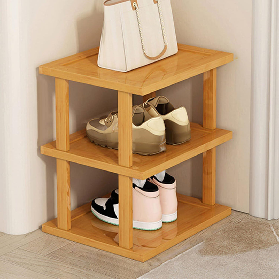 Platzsparendes Schuhregal mit 5/7/8 Ebenen - Abnehmbarer Holz-Schuhturm, Vertikal für Eingang, Flur