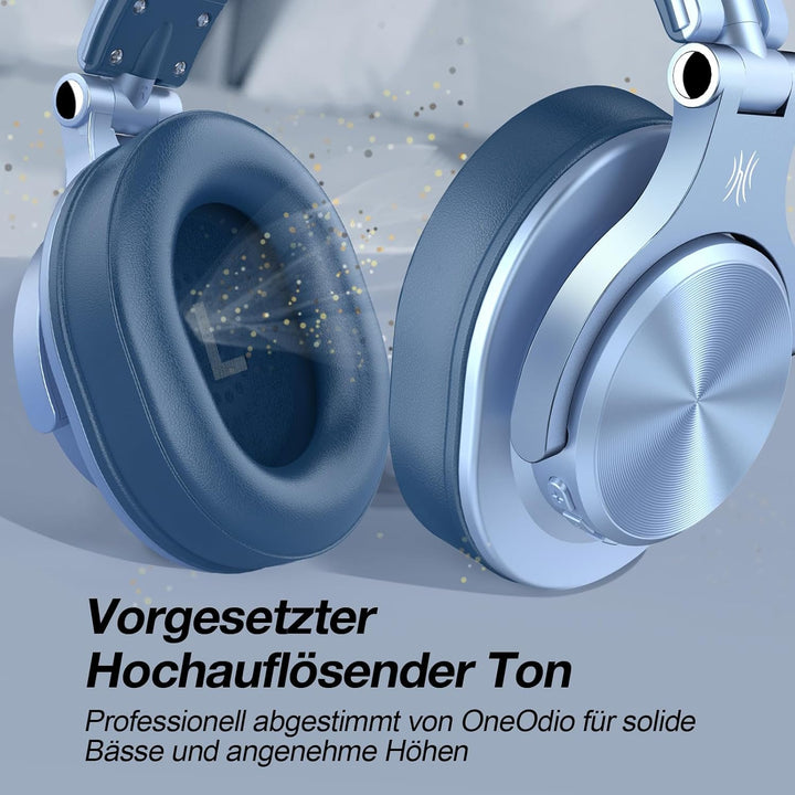 OneOdio A70 Bluetooth Kopfhörer Over Ear, 72 Stdn HiFi Stereo Kopfhörer Kabellos, Wireless Headphone