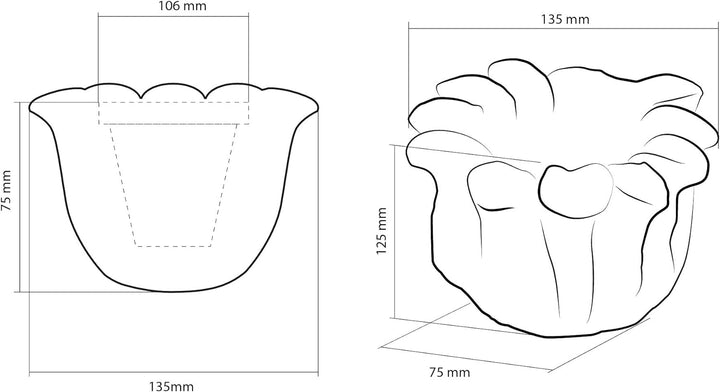 CONCRETTE Blumentopf Blumenkübel Zement-Pflanzkübel Übertopf aus Beton Flower Ø 10 cm | 17 Farben 16