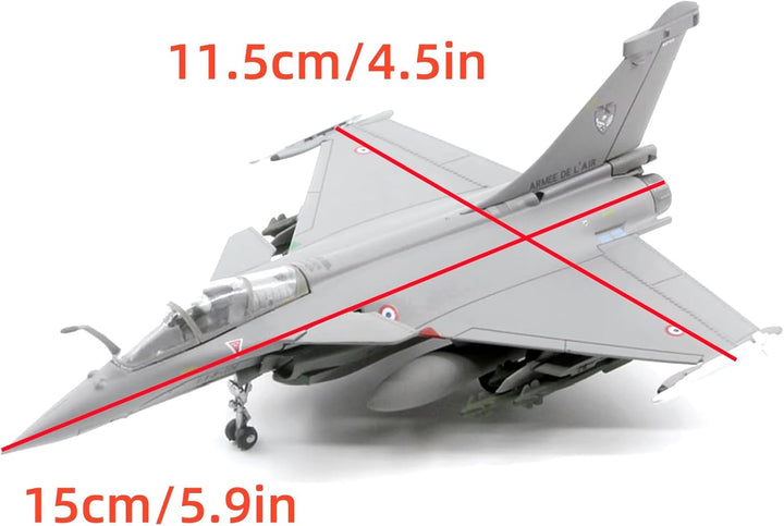 MOUDOAUER 1:100 Scale French Air Force Rafale C Libya War Fighter Model Alloy Model Diecast Plane Mo