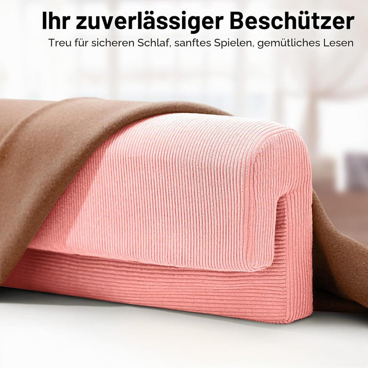 AEOCOO Bettkantenschutz für Kinderbetten 90 cm – weiche Memory-Schaum Bettumrandung, Rausfallschutz