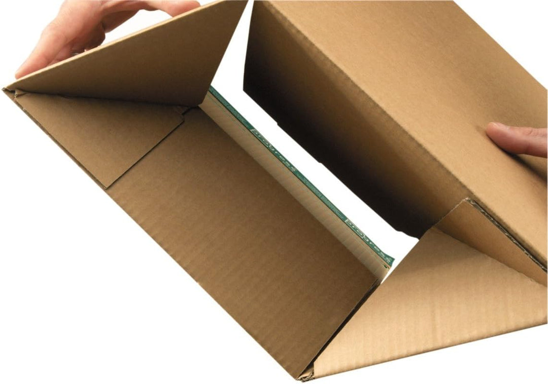 progressPACK Fix-Aufrichtekarton Premium PP K14.04-0 aus Wellpappe, DIN A4, 305 x 230 x 70-160 mm, 1
