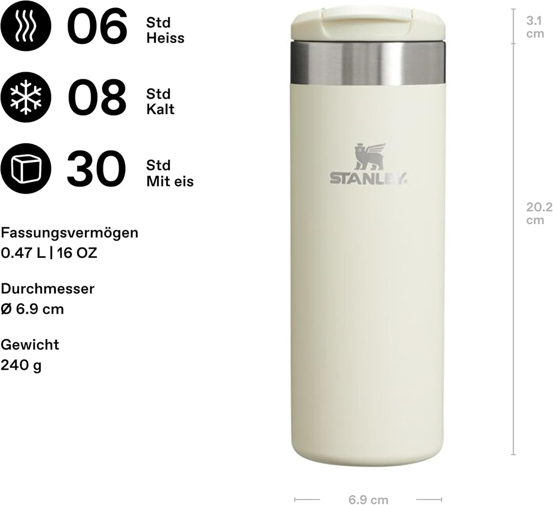 STANLEY 1913 Aerolight Transit Thermobecher 0.47L - Hält 6 Stunden Heiss - Spülmaschinenfest - Kaffe