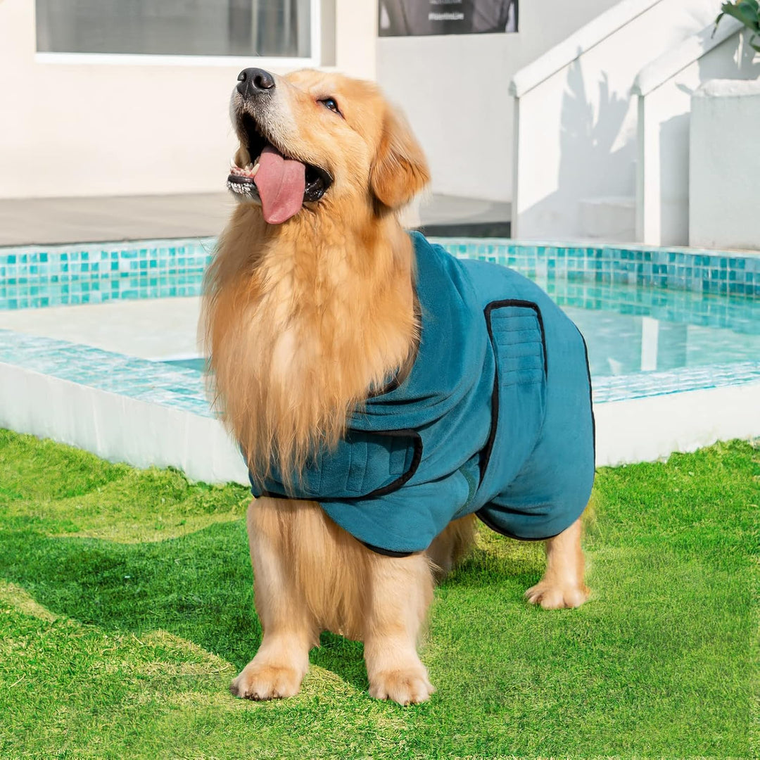 Avont Hundebademantel Handtuch Hundedusche Saugfähiges Badetuch aus Microfaser Schnelltrocknend Wint
