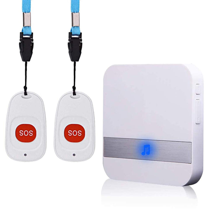 ALEENFOON Haus Wireless Mobiler Alarm Notruf Knopf Plug-in-Version Hausnotruf Panikalarm Funkalarm f