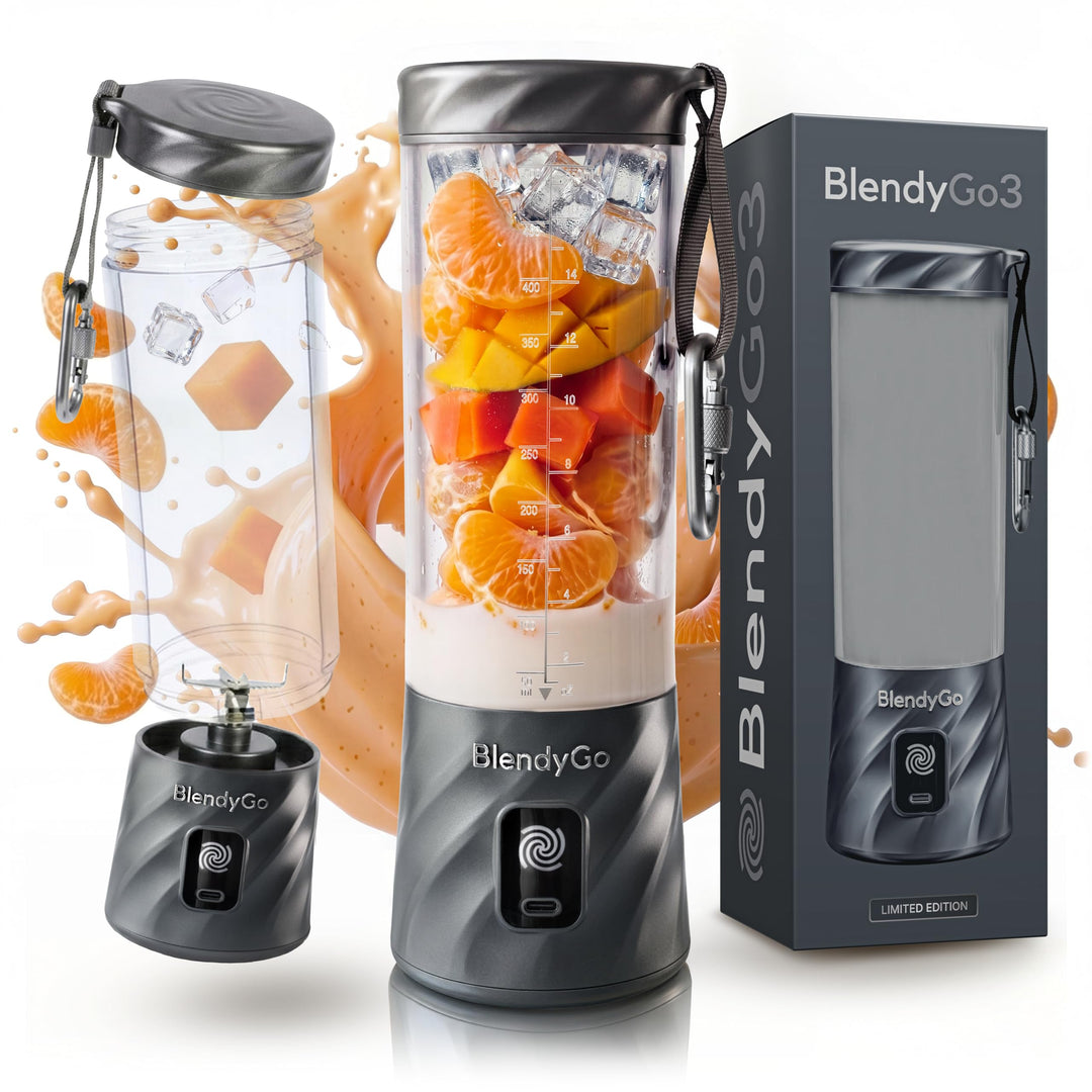 BlendyGo 3 Tragbarer Mixer, Blender, Mini Standmixer, 550 ml, Smoothie maker, Mixer smoothie maker t