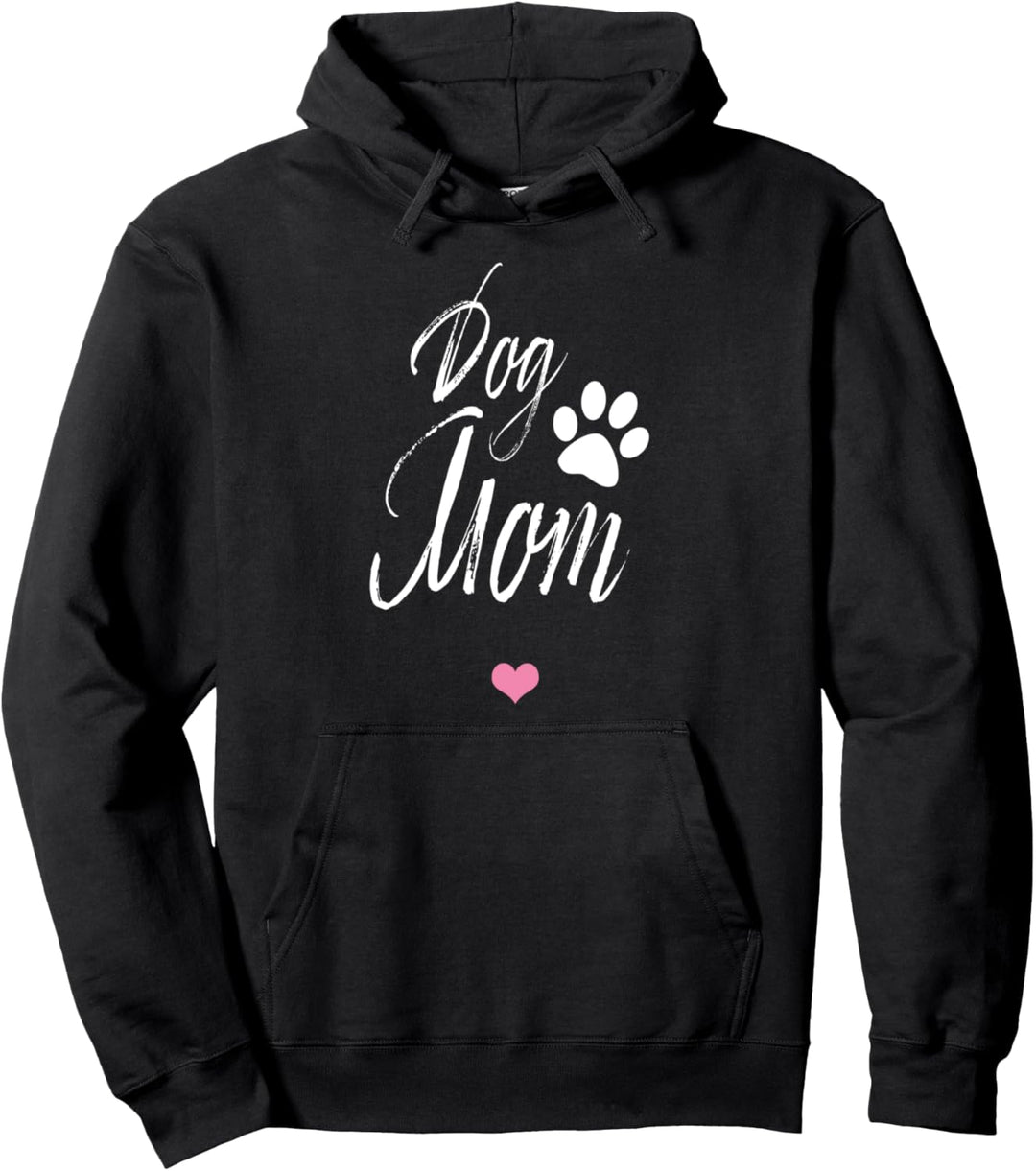 Hundemama Geschenk mit Herz Dog Mom Pfoten Pullover Hoodie