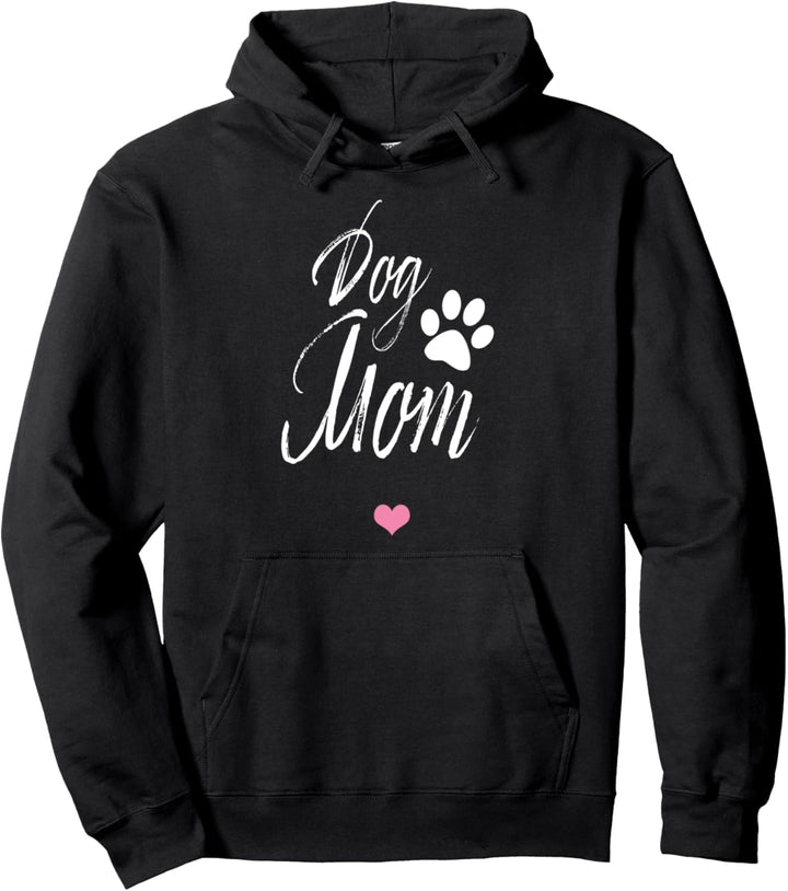 Hundemama Geschenk mit Herz Dog Mom Pfoten Pullover Hoodie