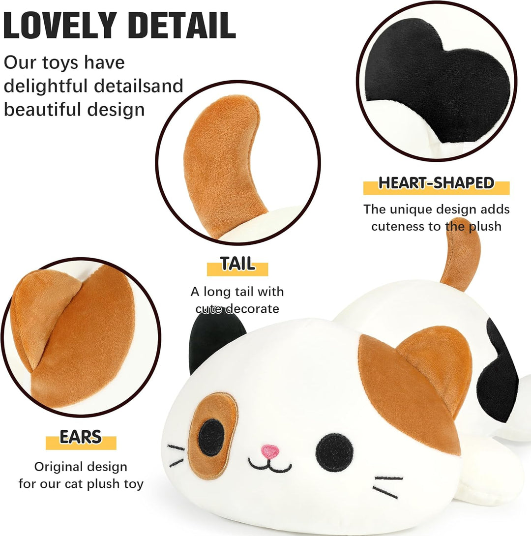 shownicer Plüschtier Katze Kuscheltier Stofftier Kawaii Katze Plüsch Kissen Spielzeug Kätzchen Plüsc