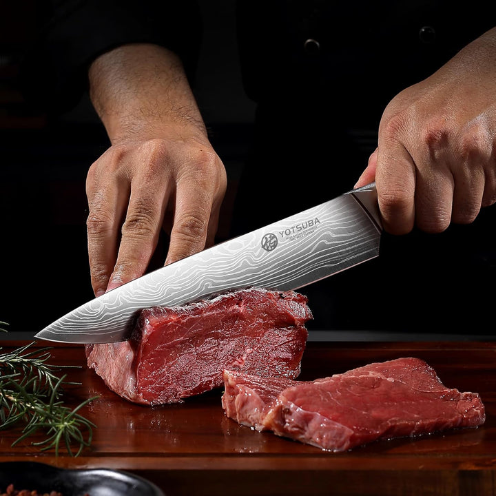 YOTSUBA Kochmesser, Profi Japanisches Küchenmesser Messer 22CM Chefmesser Allzweckmesser aus hochwer