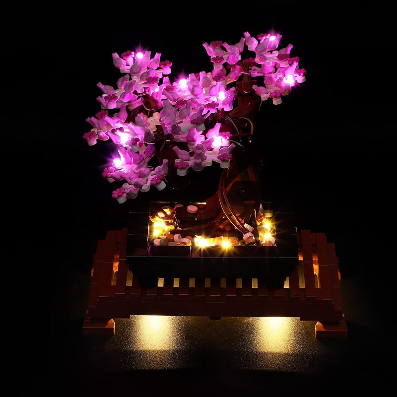 GEAMENT LED Licht-Set (Pink) Kompatibel mit Lego Bonsai Baum (Bonsai Tree) - Beleuchtungsset für Cre