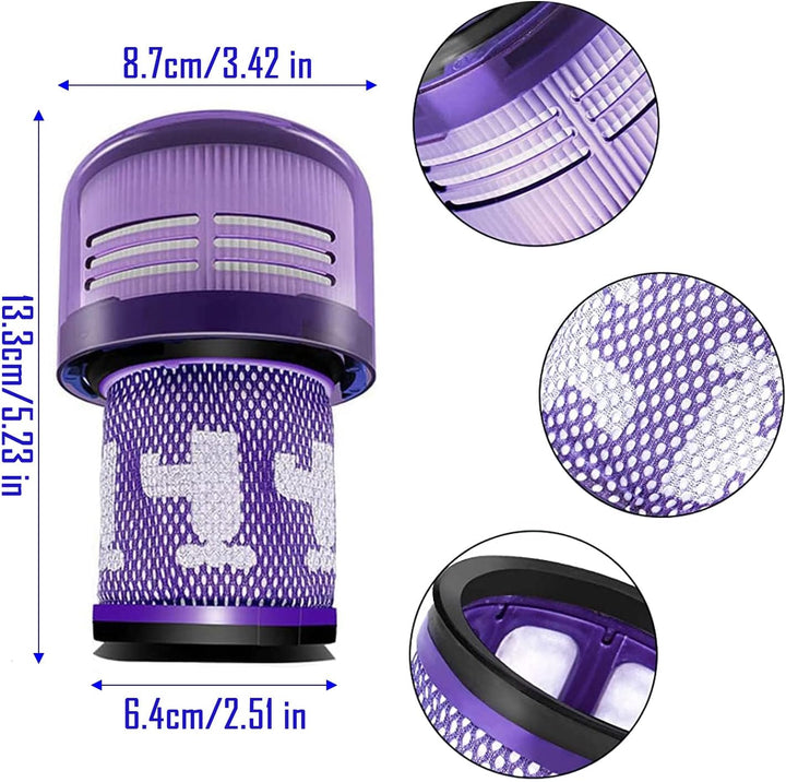 Hepa Filter für Dyson V12 Detect Slim, 3 Stück Filter for Dyson V12 Slim Absolute Extra/Total Clean/
