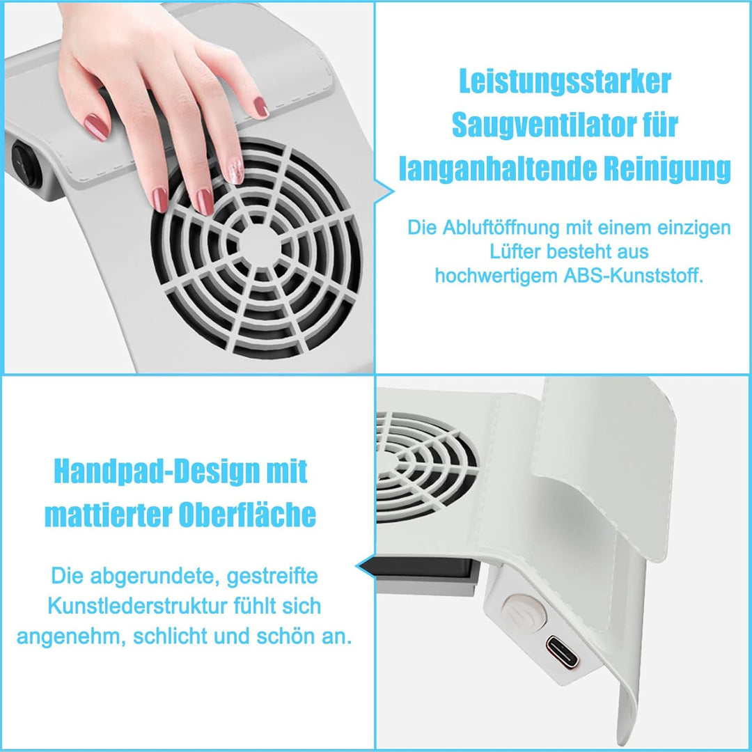 Staubabsaugung Für Nägel - Nagelstaub-Sammelmaschine, professioneller Nagelfilter Mit Wiederverwendb